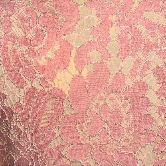 NWT JB by Julie Brown Pink Lace 3/4 Ruffle Bell Sleeve Shift Mini Dress - M - Picture 12 of 12